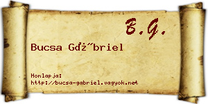 Bucsa Gábriel névjegykártya